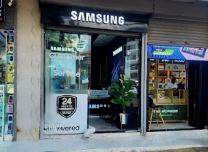 Samsung Galaxy smartphones and accessories display at Nairobi store